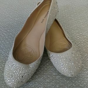 Gianni Bini Bridal Rhinestone Ballet Flats Size 9